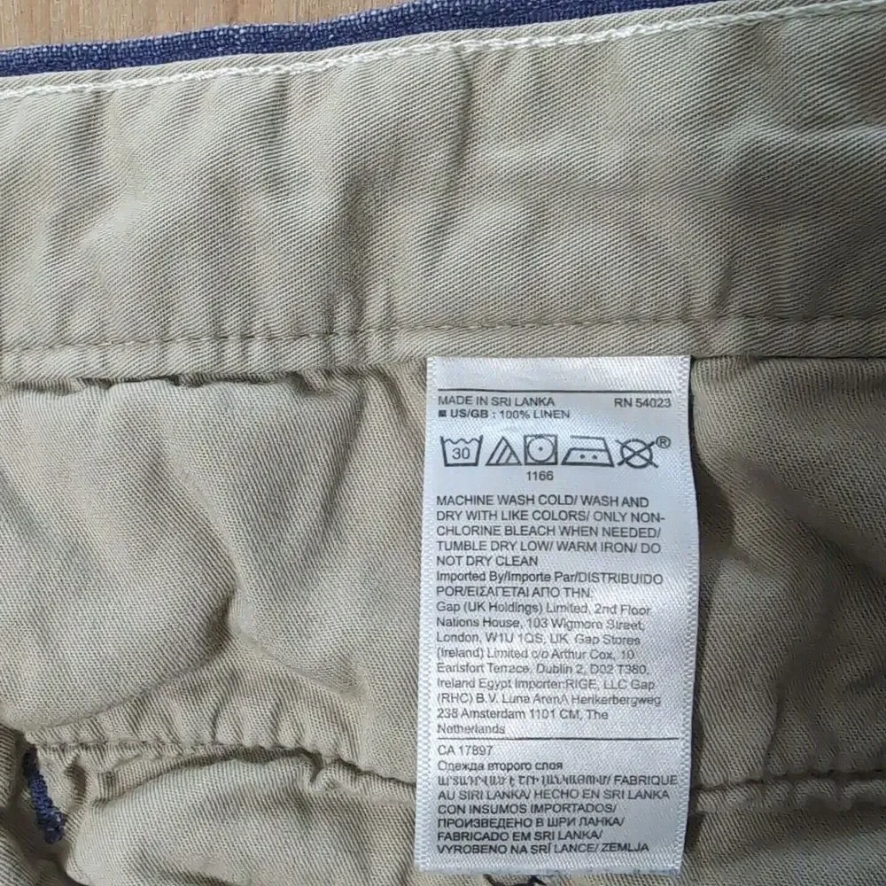 Men's Banana Republic 100% Linen Shorts‎ Size 35x9